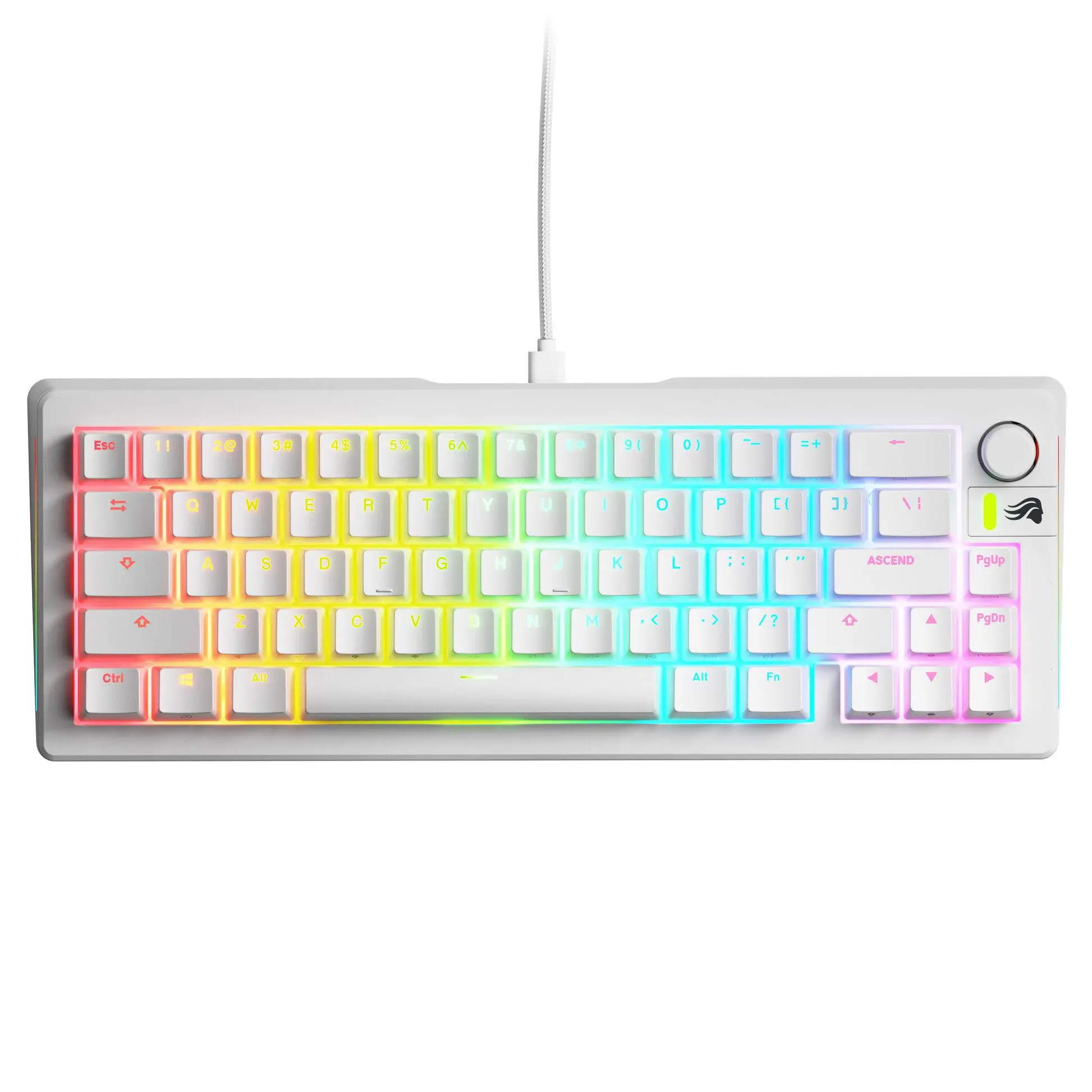 Gaming μηχανικό πληκτρολόγιο Glorious GMMK 3 65% Λευκό - Fox Linear Switches