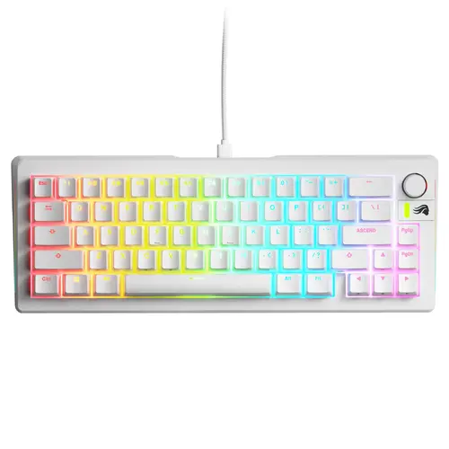 Gaming μηχανικό πληκτρολόγιο Glorious GMMK 3 65% Λευκό - Fox Linear Switches - 1