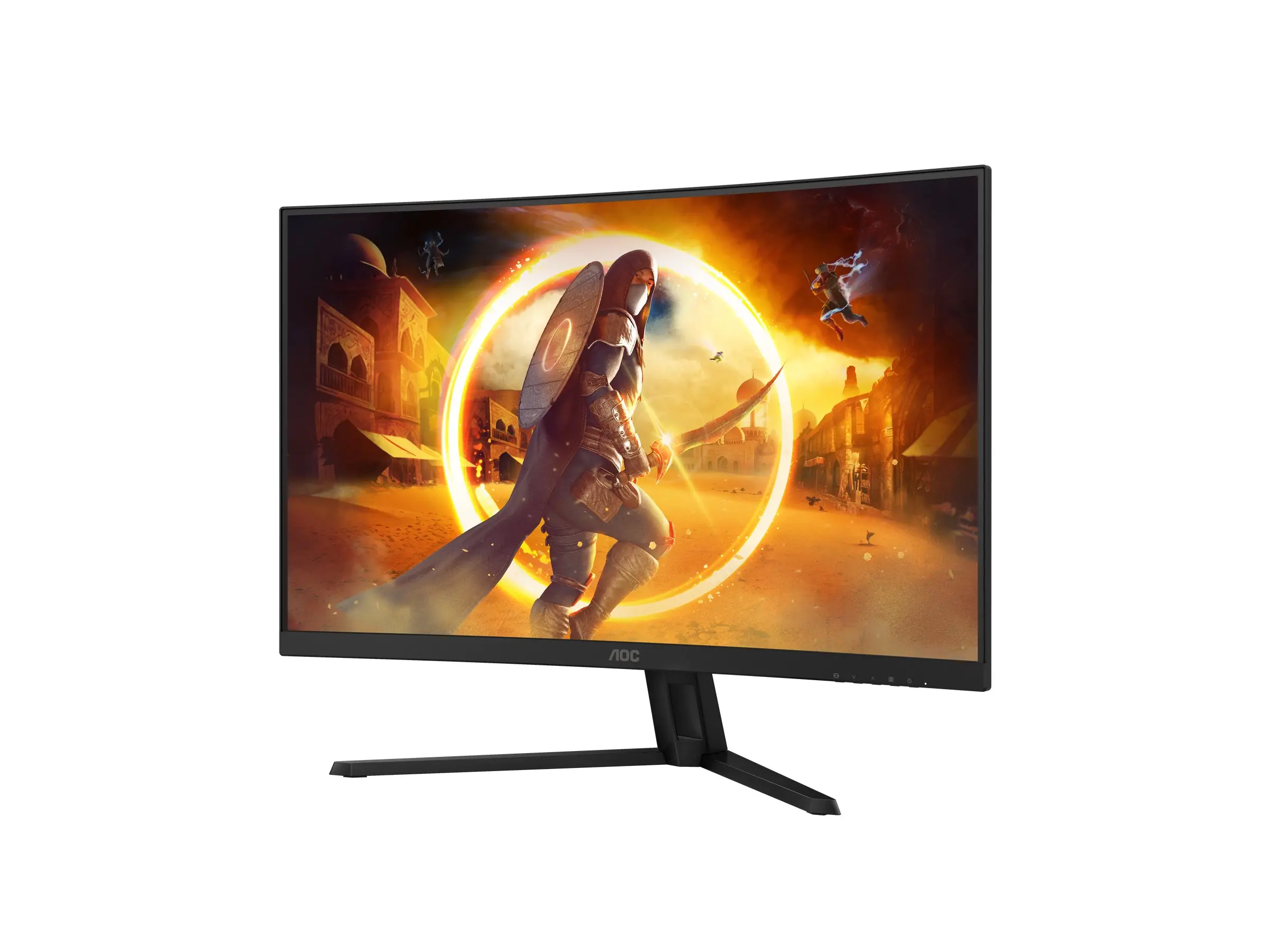 Οθόνη, AOC CQ32G4VE, 31.5" καμπύλη 1500R, Fast VA WLED, 2560x1440@180 Hz, 1ms GtG, 0.5ms MPRT, 300 cd/m2, 3500:1, 80M:1 DCR, Adaptive Sync, Flicker - image 1
