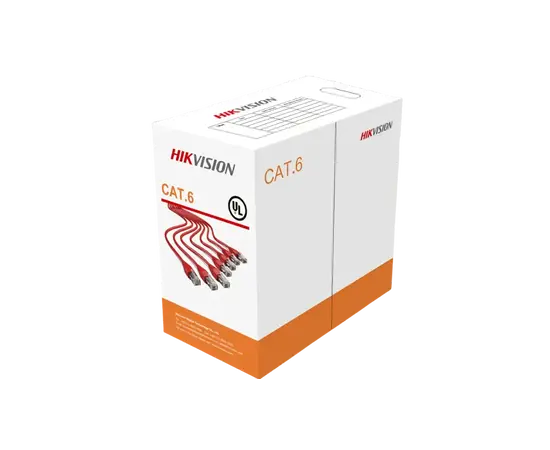 Καλώδιο Hikvision DS-1LN6-UU, 23AWG U/UTP, cat. 6, 4P, PVC, 305m, συμπαγής χαλκός