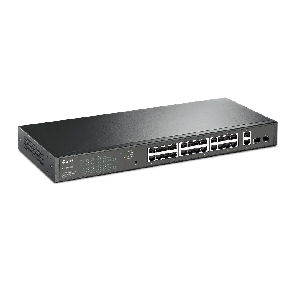 Комутатор TP-LINK TL-SG1428PE, 24хGbE RJ45 PoE+ порта + 2xRJ45/2xSFP слота, 250W - image 1