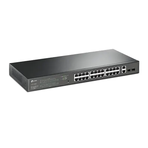 Комутатор TP-LINK TL-SG1428PE, 24хGbE RJ45 PoE+ порта + 2xRJ45/2xSFP слота, 250W - image 1
