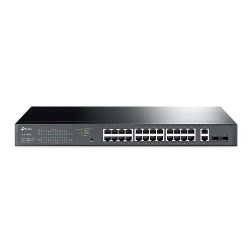 Комутатор TP-LINK TL-SG1428PE, 24хGbE RJ45 PoE+ порта + 2xRJ45/2xSFP слота, 250W