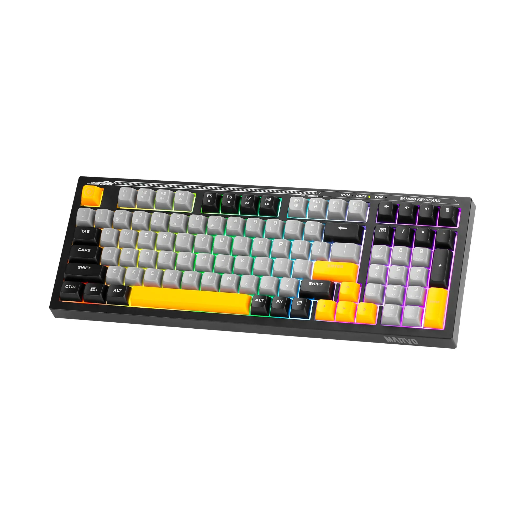 Marvo геймърска клавиатура Gaming Keyboard Soldat S50B - Rainbow, 98 keys - MARVO-K638B - image 1