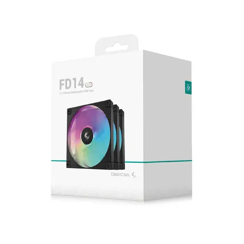 DeepCool Комплект вентилатори Fan Pack 3-in-1 3x140mm - FD14 Black, Addressable RGB - image 9