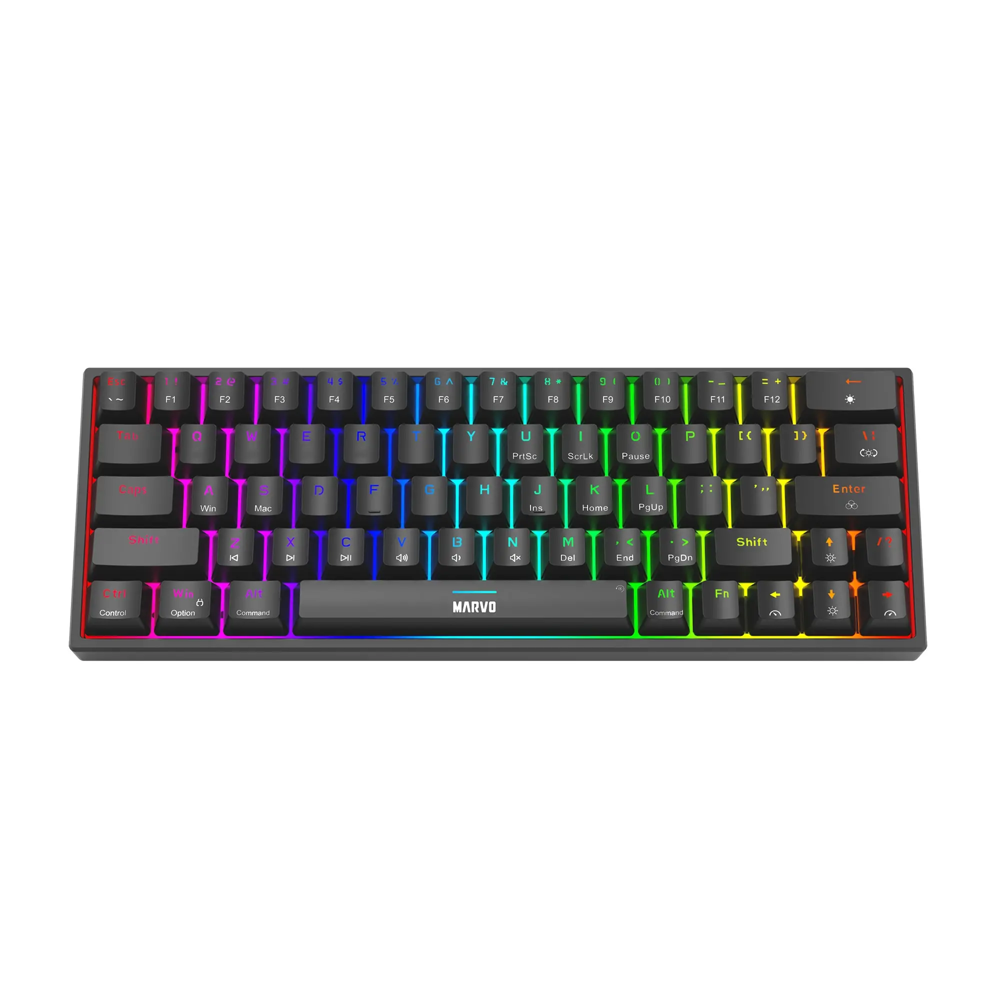 Marvo геймърска клавиатура Gaming Mechanical keyboard Shogo 63 - TKL, 63 keys - KG955 - image 3