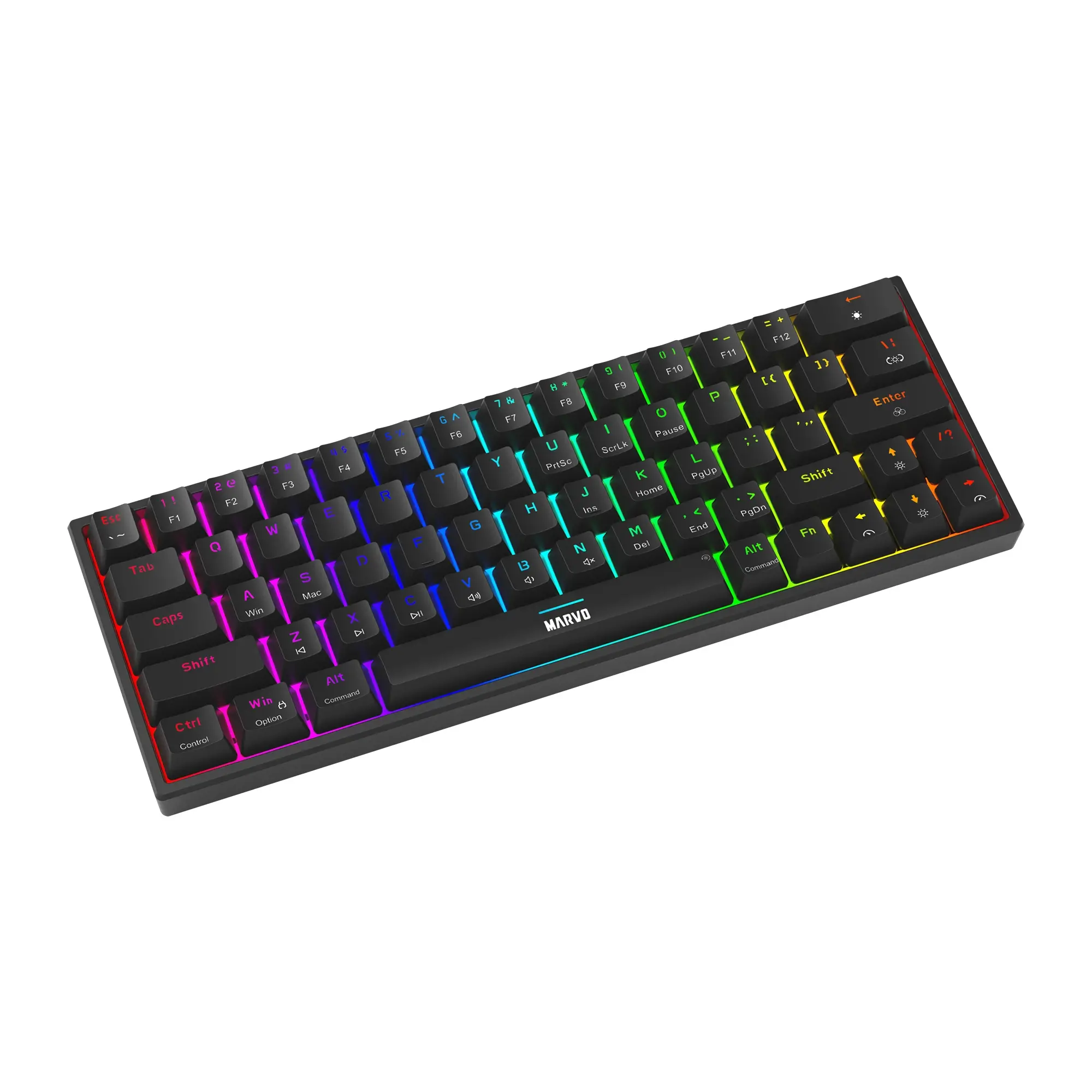 Marvo геймърска клавиатура Gaming Mechanical keyboard Shogo 63 - TKL, 63 keys - KG955 - image 5