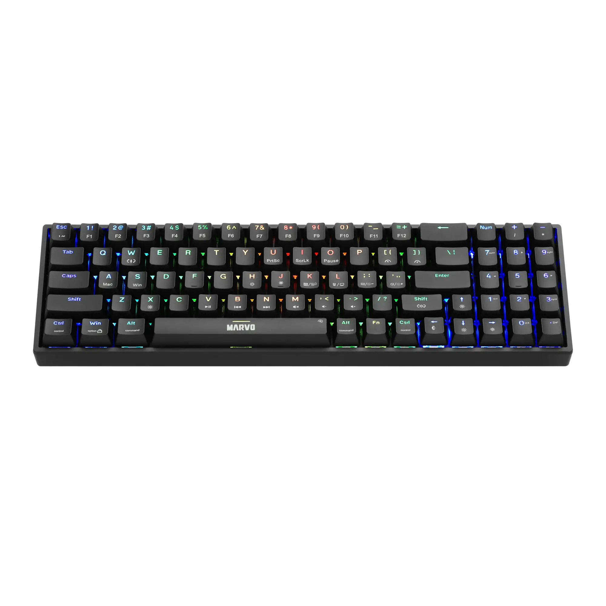 Marvo геймърска клавиатура Gaming Keyboard Shogo 78 - RGB, 78 keys - MARVO-KG956 - image 3