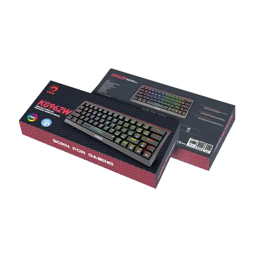 Marvo безжична механична геймърска клавиатура Wireless Gaming Mechanical keyboard Hecate 61WR Black - KG962W-R - Bluetooth 5.0, 63 keys - image 11
