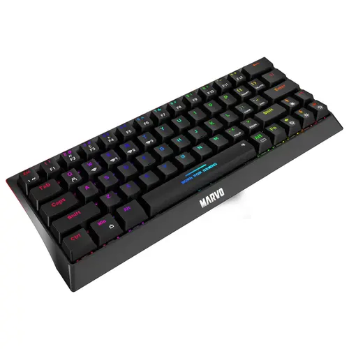 Marvo безжична механична геймърска клавиатура Wireless Gaming Mechanical keyboard Hecate 61WR Black - KG962W-R - Bluetooth 5.0, 63 keys - image 1