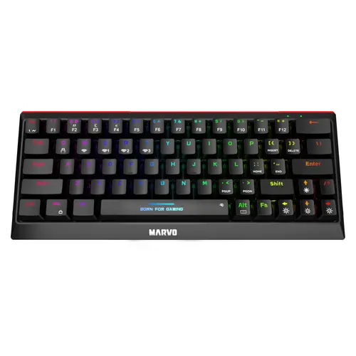 Marvo безжична механична геймърска клавиатура Wireless Gaming Mechanical keyboard Hecate 61WR Black - KG962W-R - Bluetooth 5.0, 63 keys - image 3