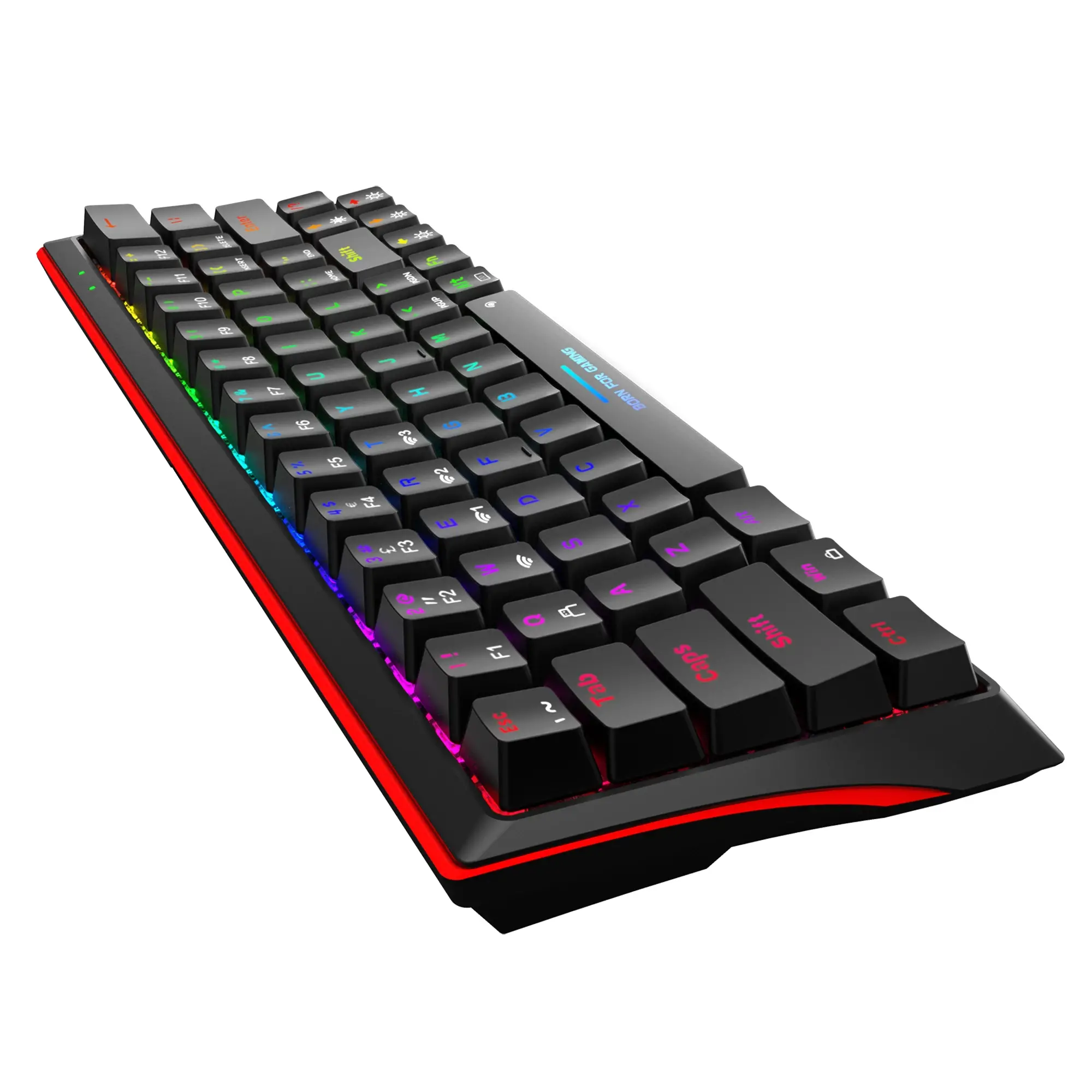 Marvo безжична механична геймърска клавиатура Wireless Gaming Mechanical keyboard Hecate 61WR Black - KG962W-R - Bluetooth 5.0, 63 keys - image 4
