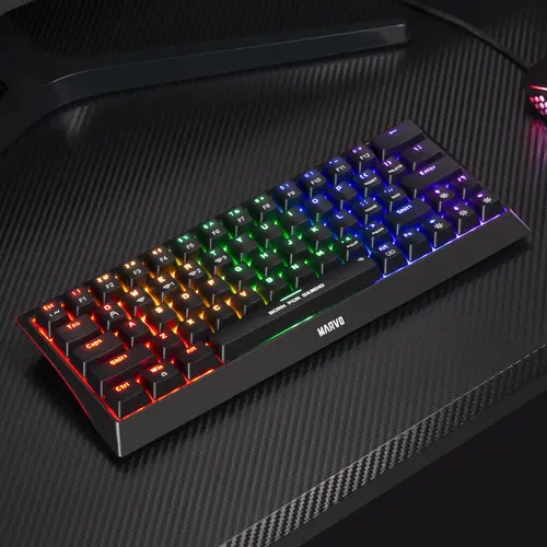 Marvo безжична механична геймърска клавиатура Wireless Gaming Mechanical keyboard Hecate 61WR Black - KG962W-R - Bluetooth 5.0, 63 keys - image 7
