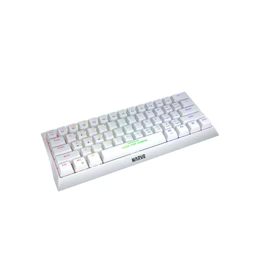 Marvo tastatură mecanică de gaming 61 de taste TKL Hecate 61R WH - KG962G Alb - switch-uri RED, RGB (Engleză US) - 2