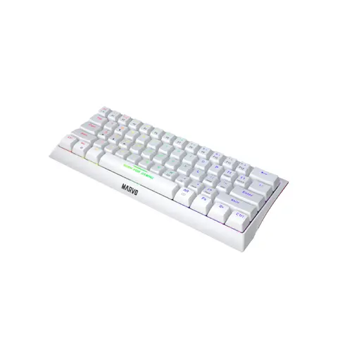 Marvo gaming μηχανικό πληκτρολόγιο 61 πλήκτρα TKL Hecate 61R WH - KG962G Λευκό - διακόπτες RED, RGB (Αγγλικό US) - 4
