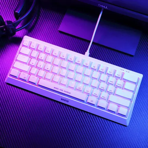 Marvo gaming μηχανικό πληκτρολόγιο 61 πλήκτρα TKL Hecate 61R WH - KG962G Λευκό - διακόπτες RED, RGB (Αγγλικό US) - 8