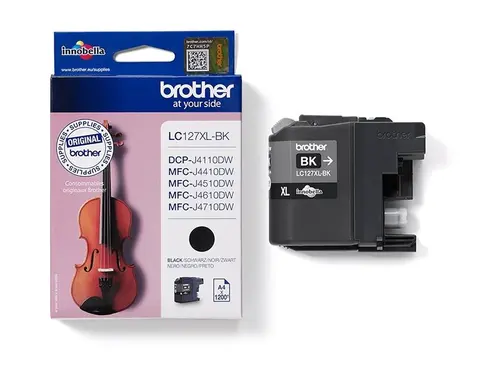 BROTHER LC-127XL κασέτα μελανιού μαύρο υψηλής χωρητικότητας 1.200 σελίδες 1 τεμάχιο blister χωρίς συναγερμό - 1