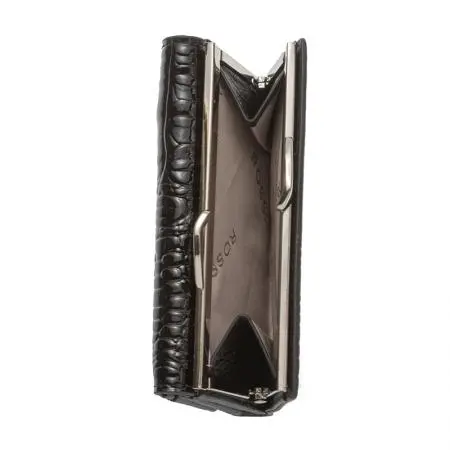 Portofel de damă culoare negru crocodil - ROSSI - 4