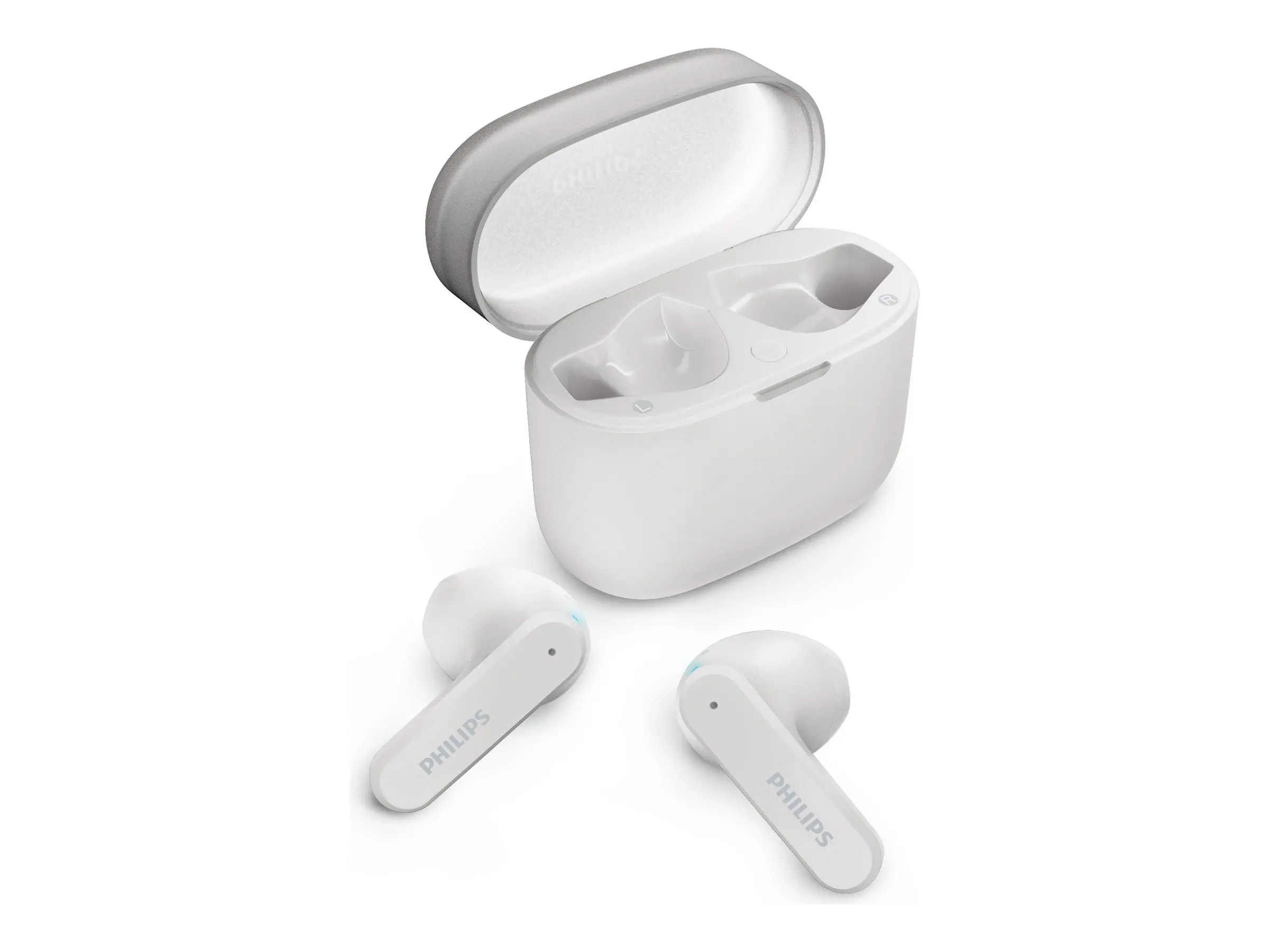 PHILIPS căști TWS intra-auriculare albe până la 28 de ore timp de redare