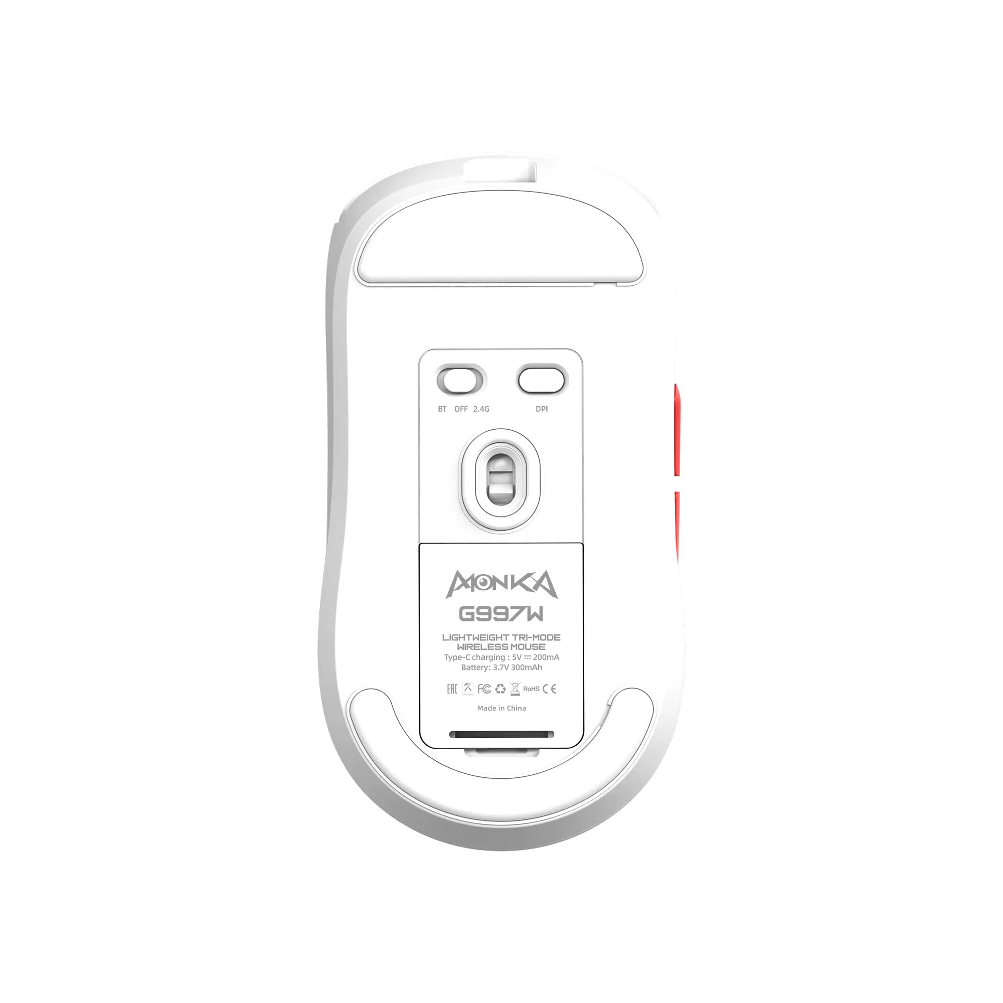 Marvo безжична геймърска мишка Wireless Gaming Mouse Monka Prime G997W - 26000dpi, Bluetooth, 2.4G - image 4