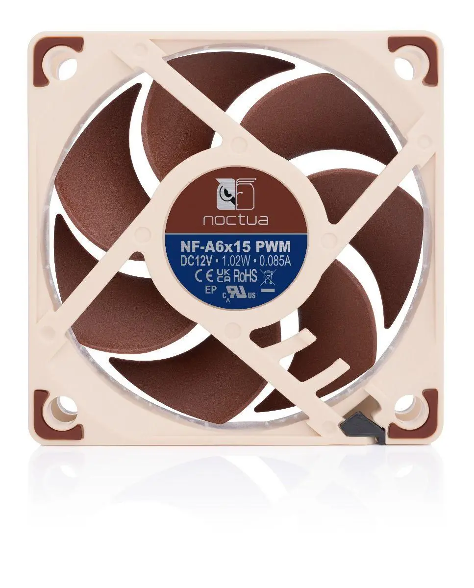 Noctua Вентилатор Fan 60x60x15mm PWM 550-3500rpm NF-A6x15 PWM - image 3