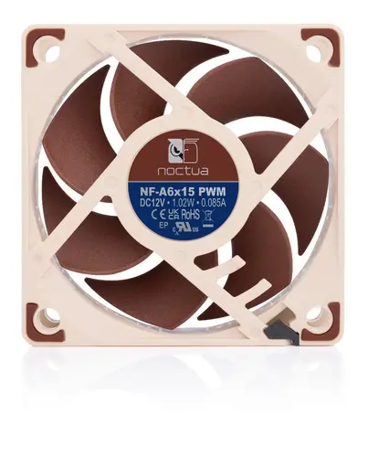 Noctua Вентилатор Fan 60x60x15mm PWM 550-3500rpm NF-A6x15 PWM - image 3