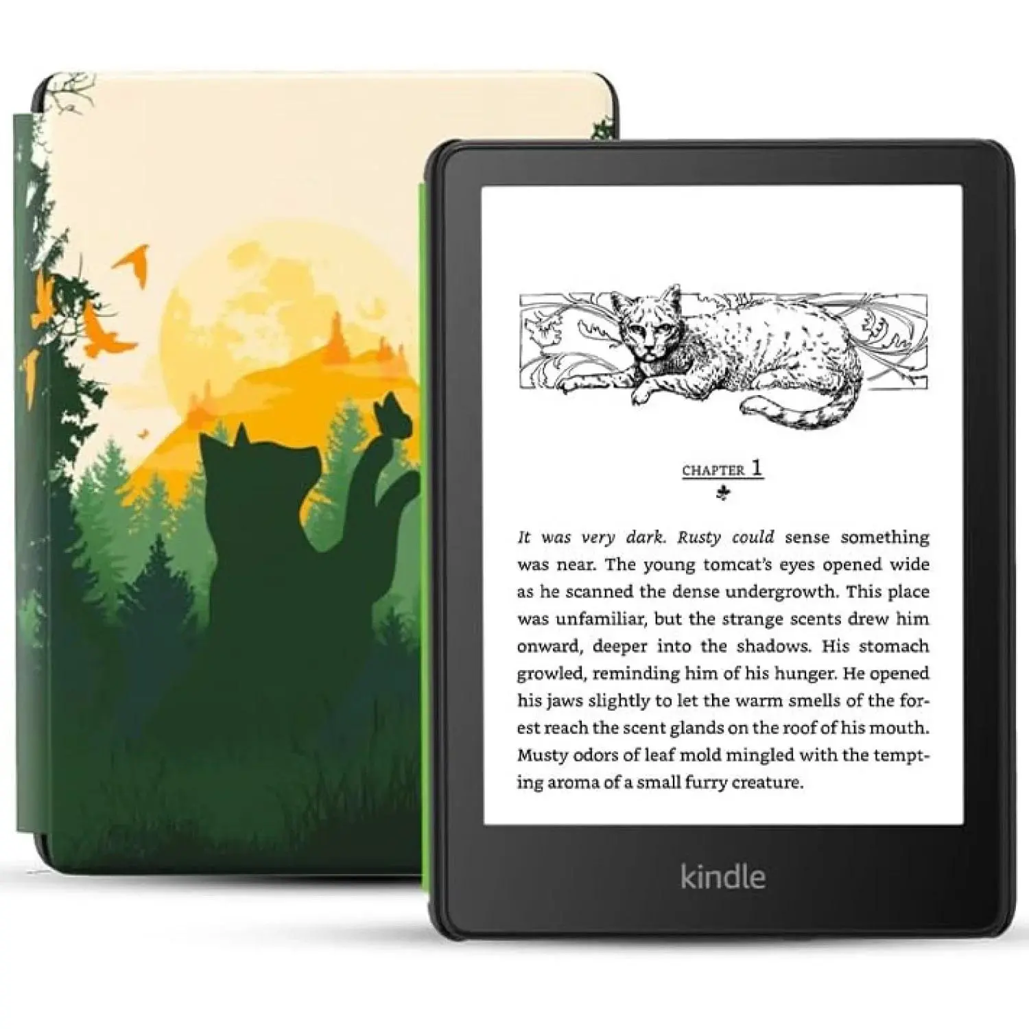 eBook четец Kindle Paperwhite Kids 6.8", 16GB, 2021, 11 генерация, IPX8, Warrior Cats