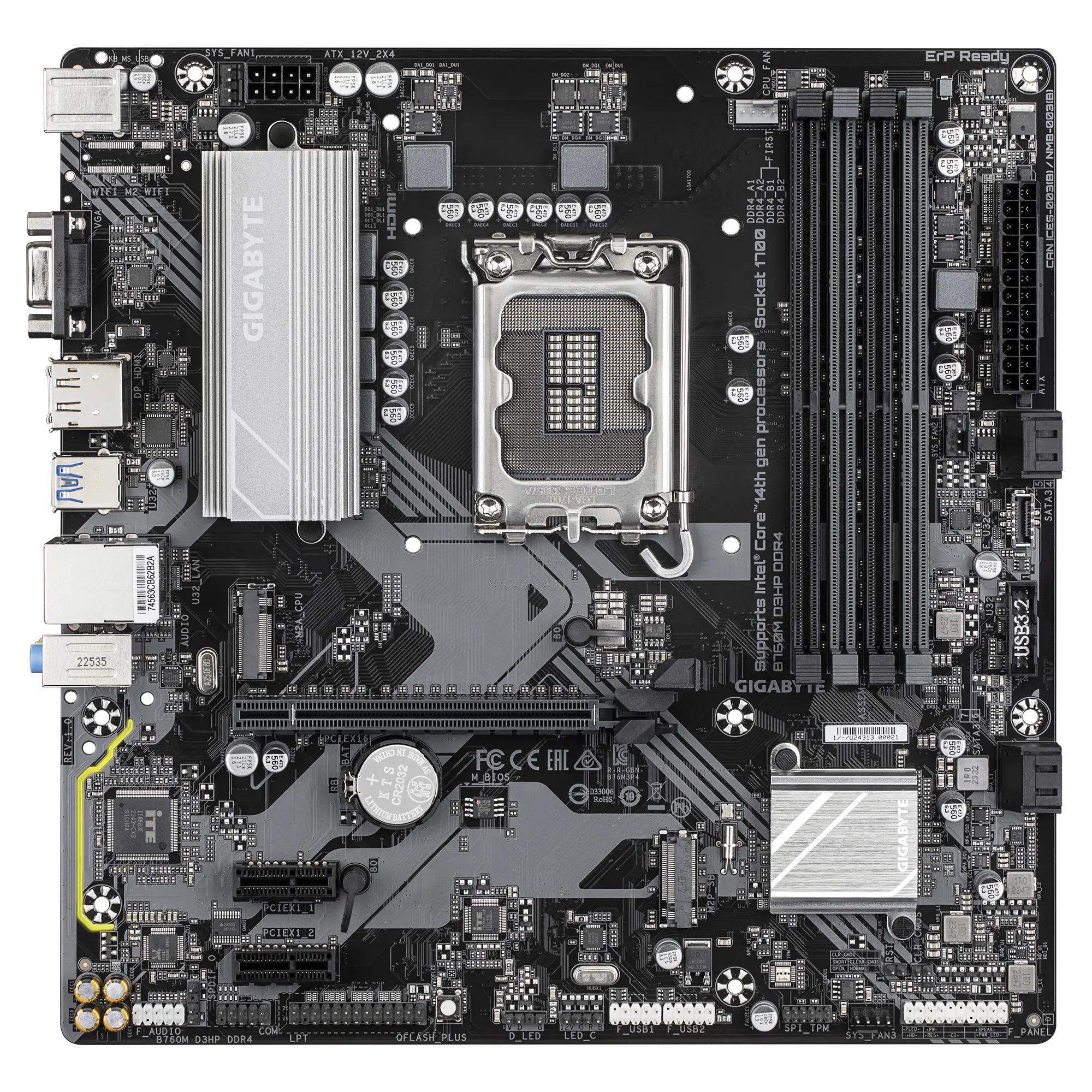 Μητρική πλακέτα GIGABYTE B760M D3HP DDR4 socket 1700, mATX