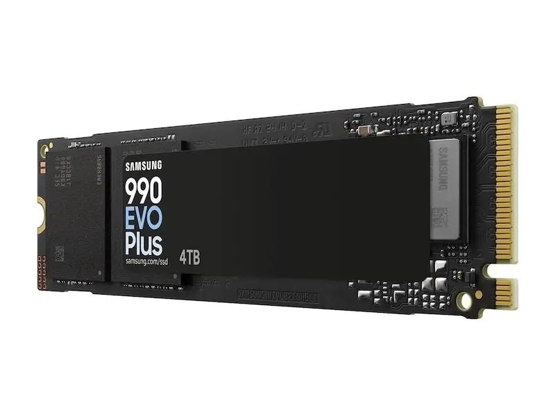 Твърд диск, Samsung SSD 990 EVO Plus 4TB PCIe 4.0 NVMe 2.0 M.2 V-NAND 3-bit MLC, 256-bit Encryption, Read 7150 MB/s Write 6300 MB/s