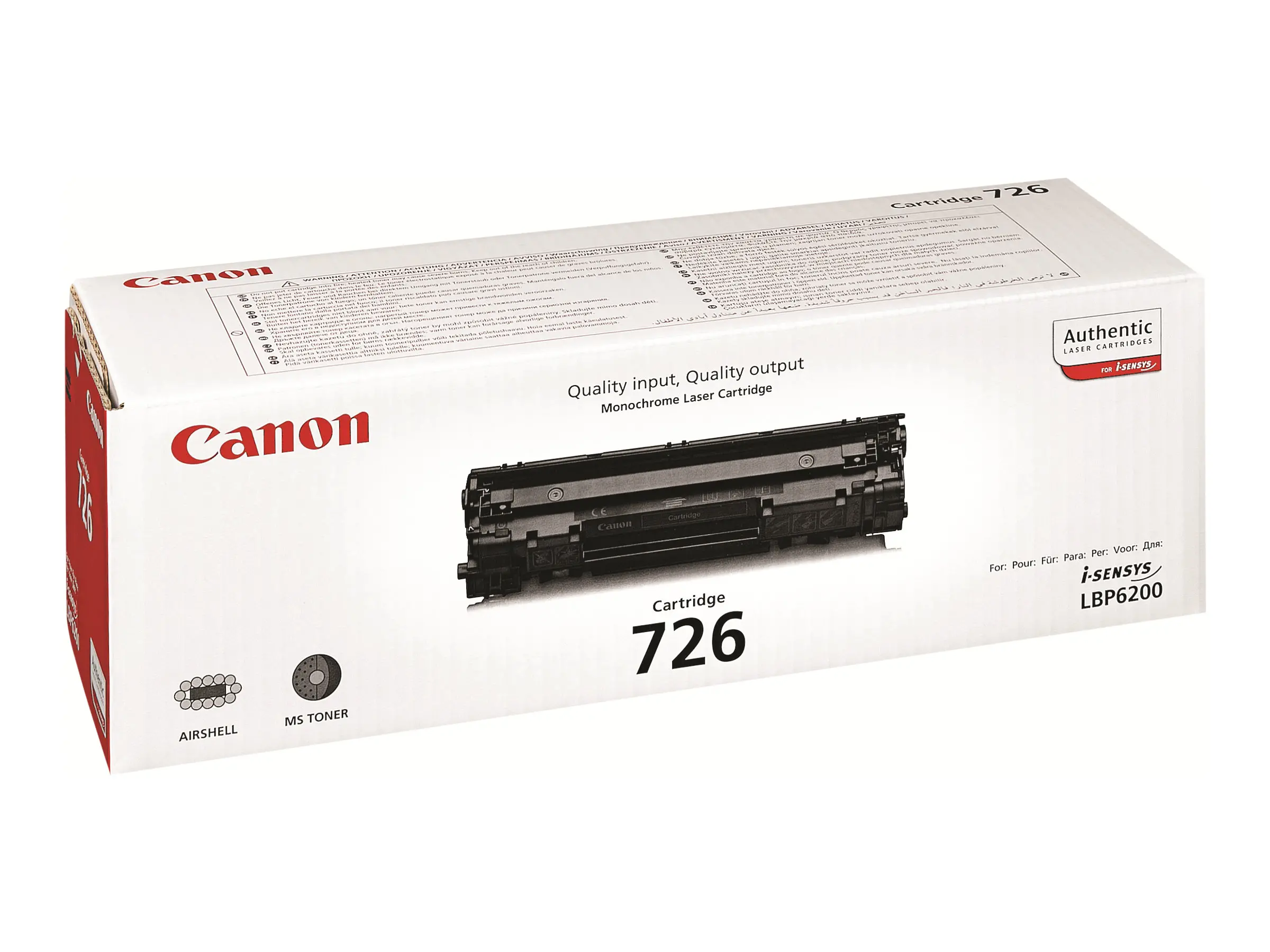 CANON CRG-726 toner cartridge black standard capacity 2.100 pages 1-pack - image 1