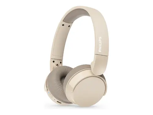 PHILIPS Ασύρματα ακουστικά με ακουστικά κεφαλής Έως 25 ώρες αναπαραγωγής συμπαγής αναδίπλωση μπεζ - 1