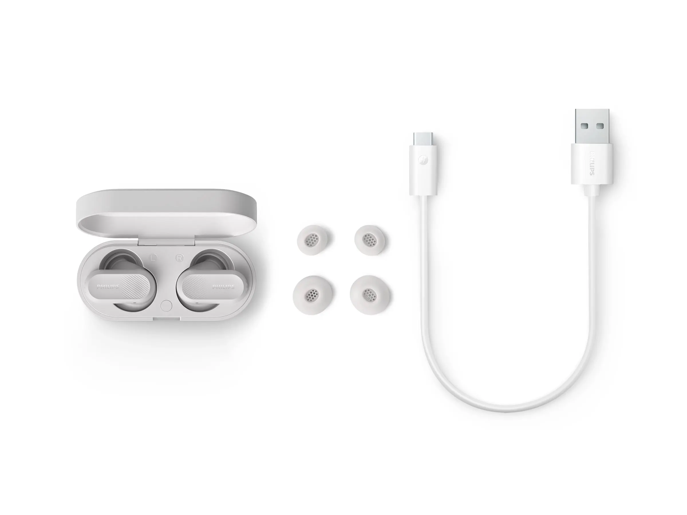 PHILIPS слушалки True wireless IPX4 моно режим до 24 часа време за възпроизвеждане бели - image 5