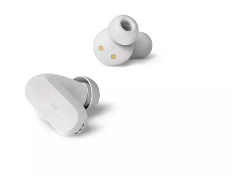 PHILIPS ακουστικά True wireless IPX4 μονοφωνική λειτουργία έως 24 ώρες αναπαραγωγής λευκά - 1
