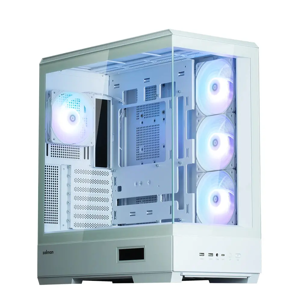 Zalman кутия Case ATX - P50 DS White - Digital Display, Addressable RGB - image 12