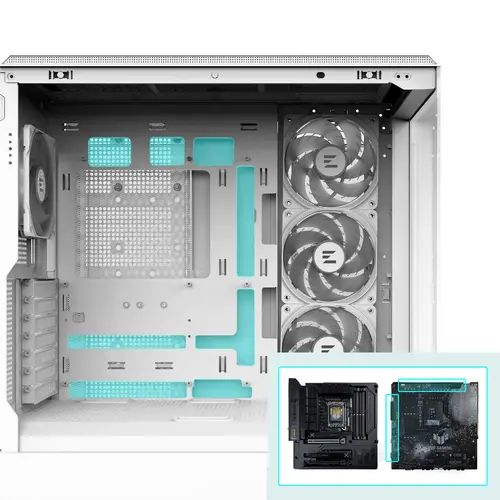 Zalman кутия Case ATX - P50 DS White - Digital Display, Addressable RGB - image 17