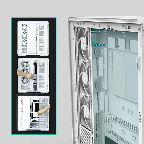 Zalman кутия Case ATX - P50 DS White - Digital Display, Addressable RGB - image 18