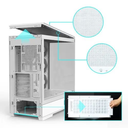 Zalman кутия Case ATX - P50 DS White - Digital Display, Addressable RGB - image 21