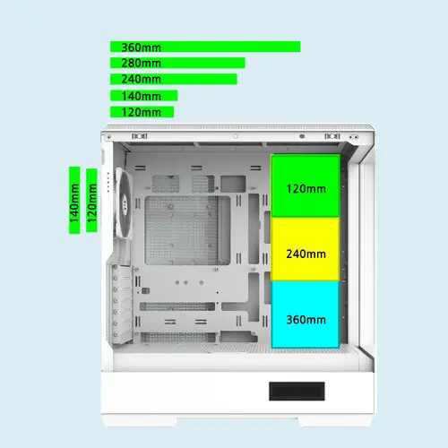 Zalman кутия Case ATX - P50 DS White - Digital Display, Addressable RGB - image 25