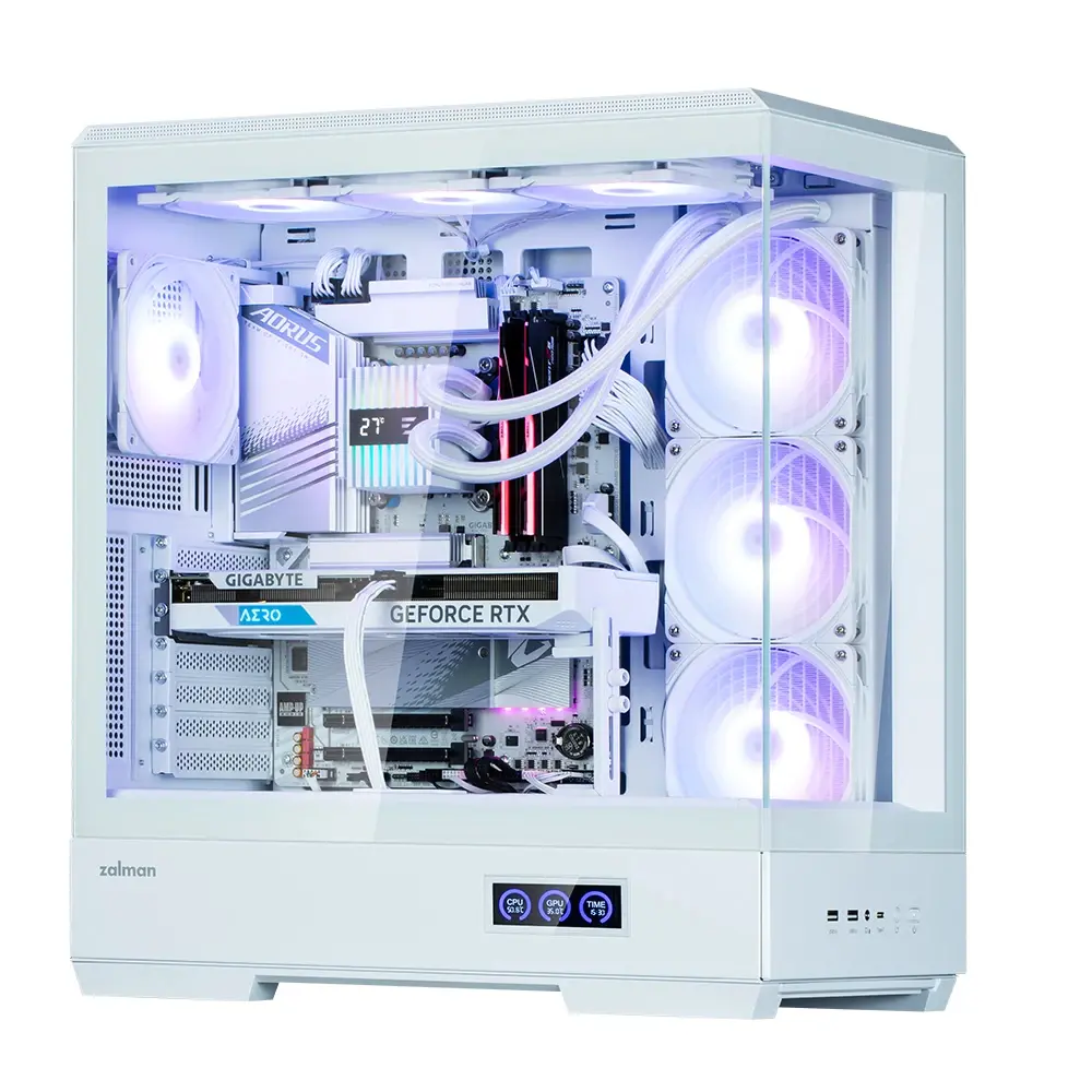 Zalman кутия Case ATX - P50 DS White - Digital Display, Addressable RGB - image 3