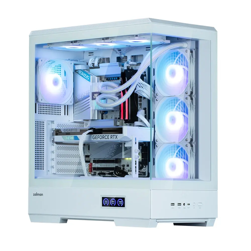 Zalman кутия Case ATX - P50 DS White - Digital Display, Addressable RGB - image 4