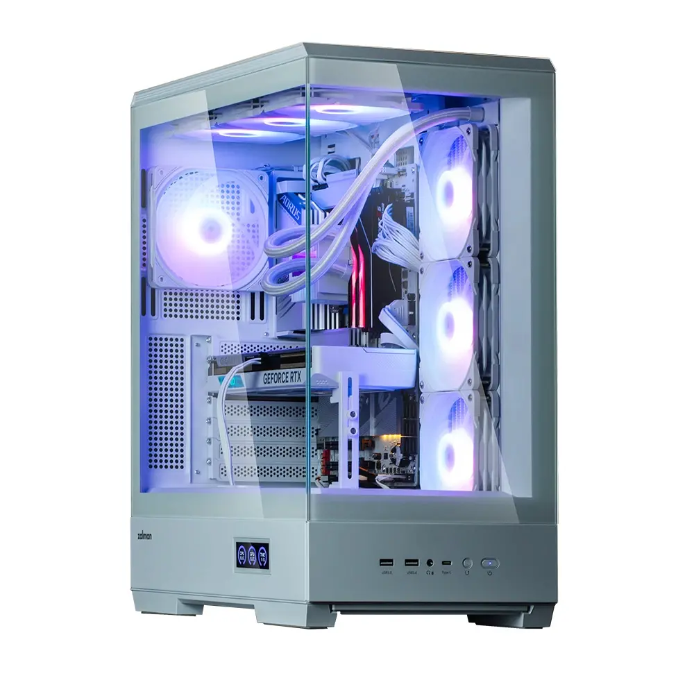 Zalman кутия Case ATX - P50 DS White - Digital Display, Addressable RGB - image 6