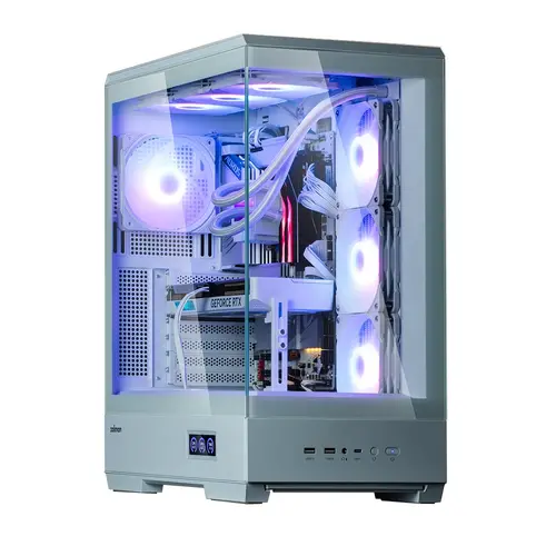 Zalman кутия Case ATX - P50 DS White - Digital Display, Addressable RGB - image 6