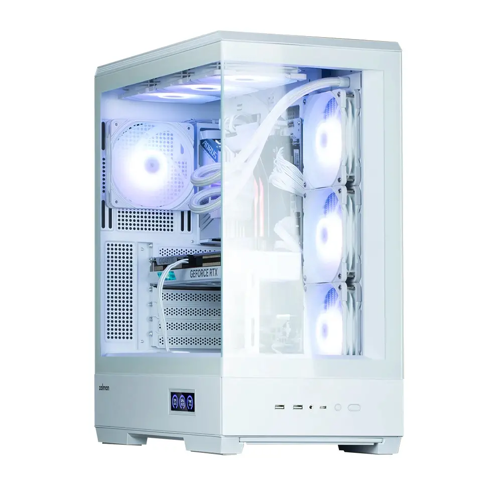Zalman кутия Case ATX - P50 DS White - Digital Display, Addressable RGB - image 7