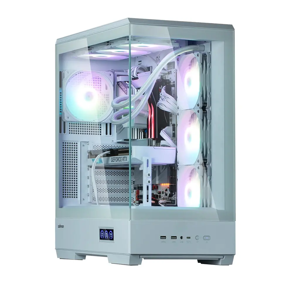 Zalman кутия Case ATX - P50 DS White - Digital Display, Addressable RGB - image 8