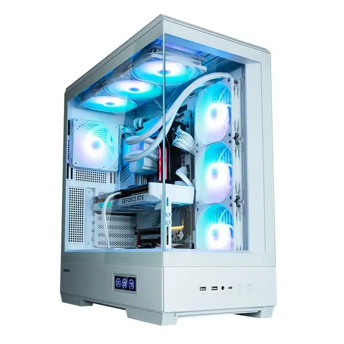 Zalman carcasă Case ATX - P50 DS White - Digital Display, Addressable RGB - 1