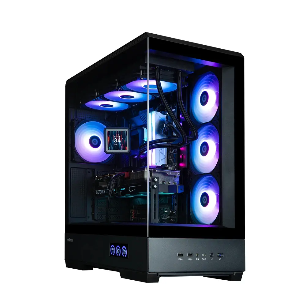 Zalman carcasă Case ATX - P50 DS Black - Digital Display, Addressable RGB