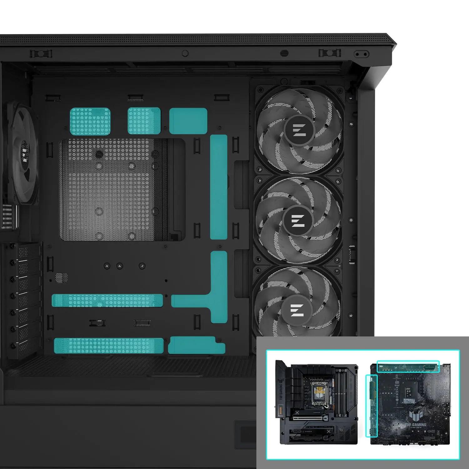 Zalman кутия Case ATX - P50 DS Black - Digital Display, Addressable RGB - image 18