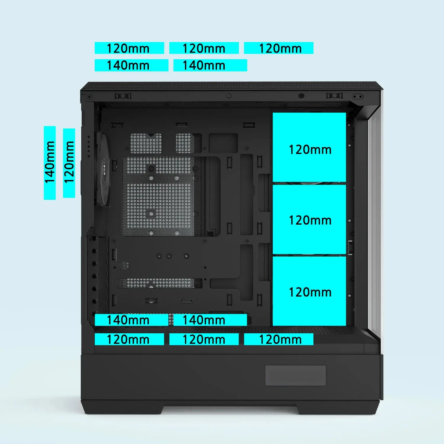 Zalman кутия Case ATX - P50 DS Black - Digital Display, Addressable RGB - image 20