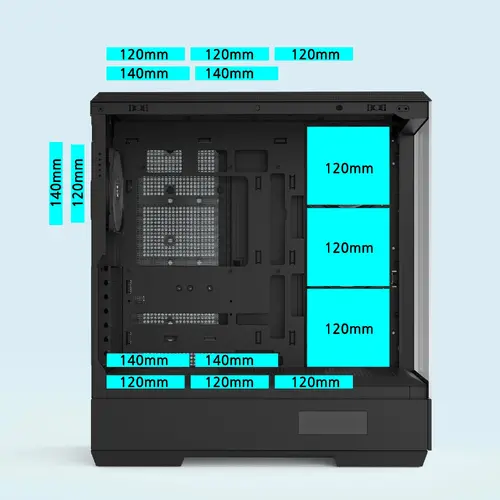 Zalman кутия Case ATX - P50 DS Black - Digital Display, Addressable RGB - image 20