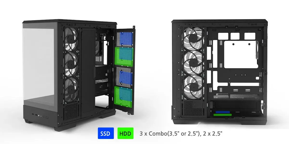 Zalman кутия Case ATX - P50 DS Black - Digital Display, Addressable RGB - image 23